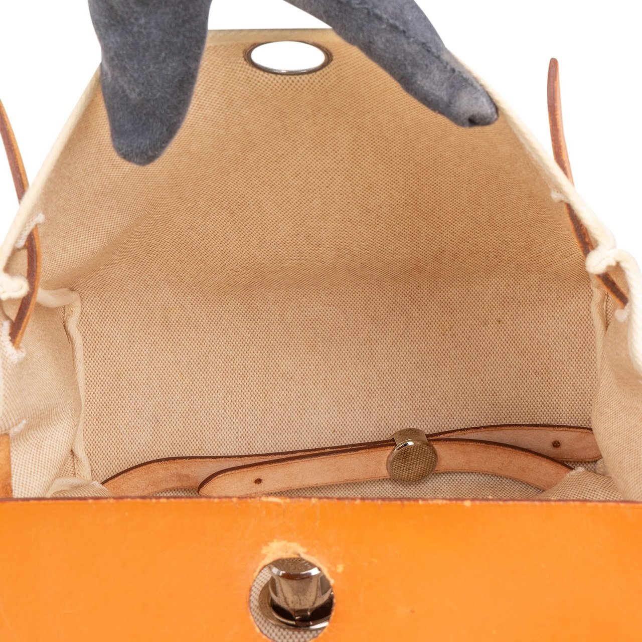 Hermès Classic Cotton Herbag 31 Shoulder Handbag Backpack Beige