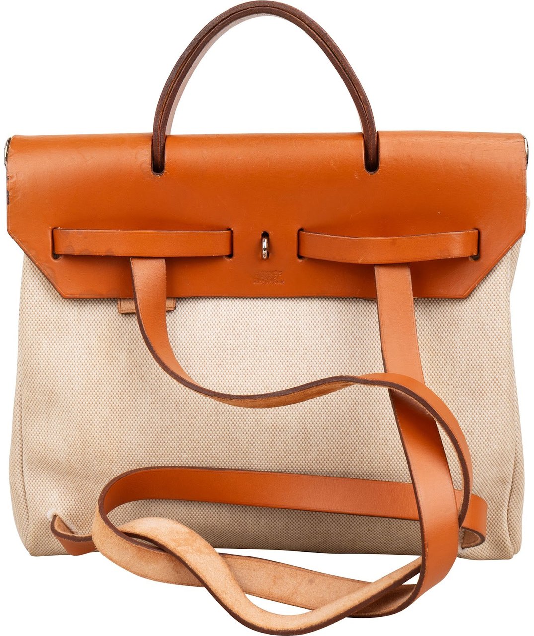 Hermès Classic Cotton Herbag 31 Shoulder Handbag Backpack Beige