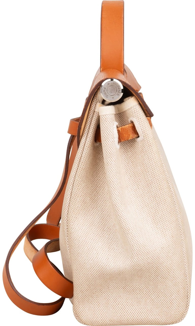 Hermès Classic Cotton Herbag 31 Shoulder Handbag Backpack Beige