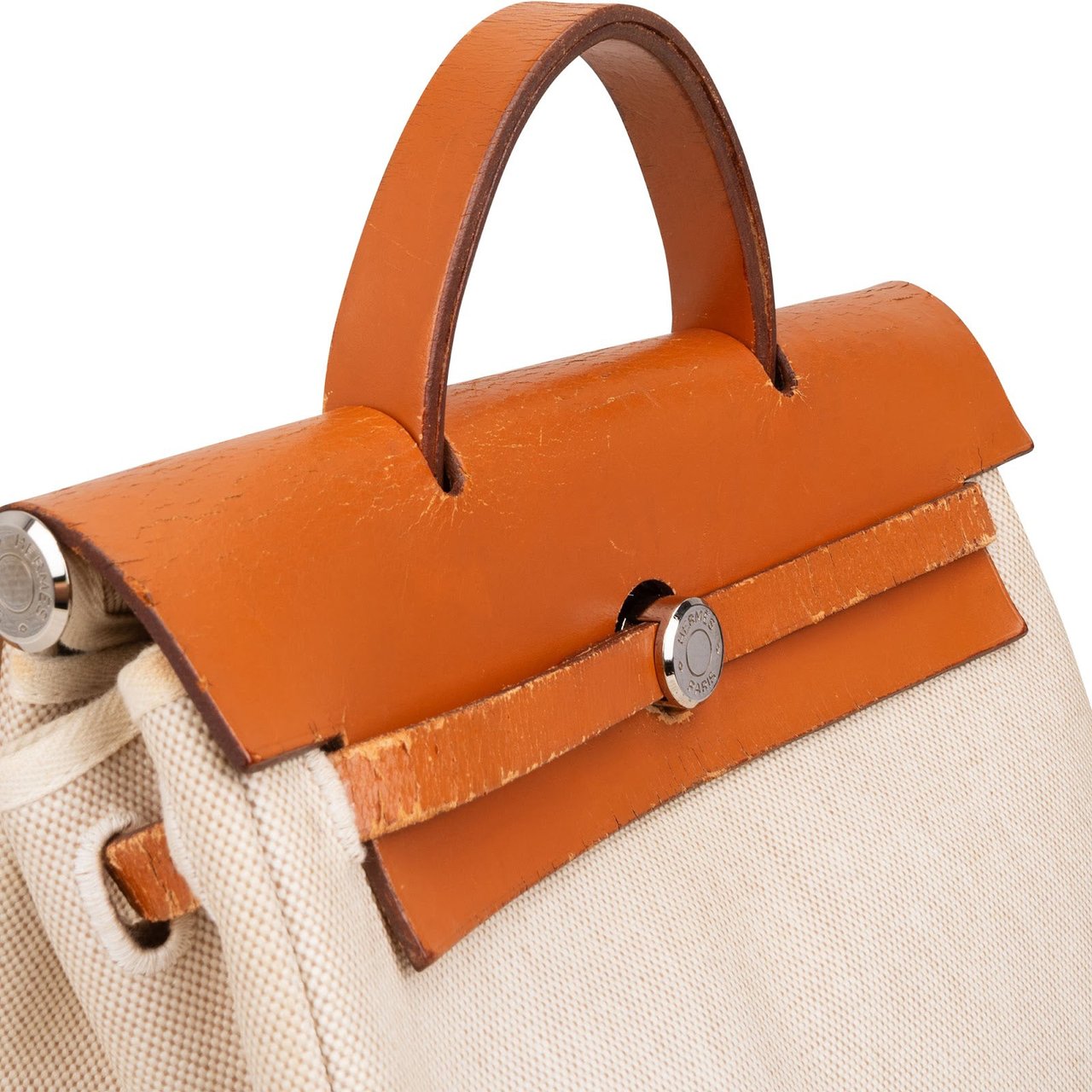 Hermès Classic Cotton Herbag 31 Shoulder Handbag Backpack Beige