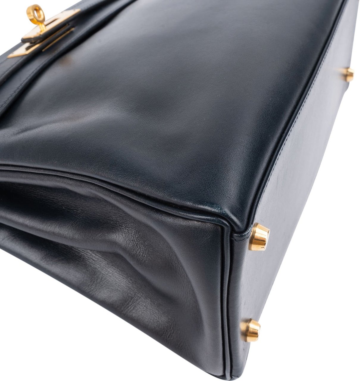 Hermès Blue Boxcalf Leather Kelly 28 Handbag Navy