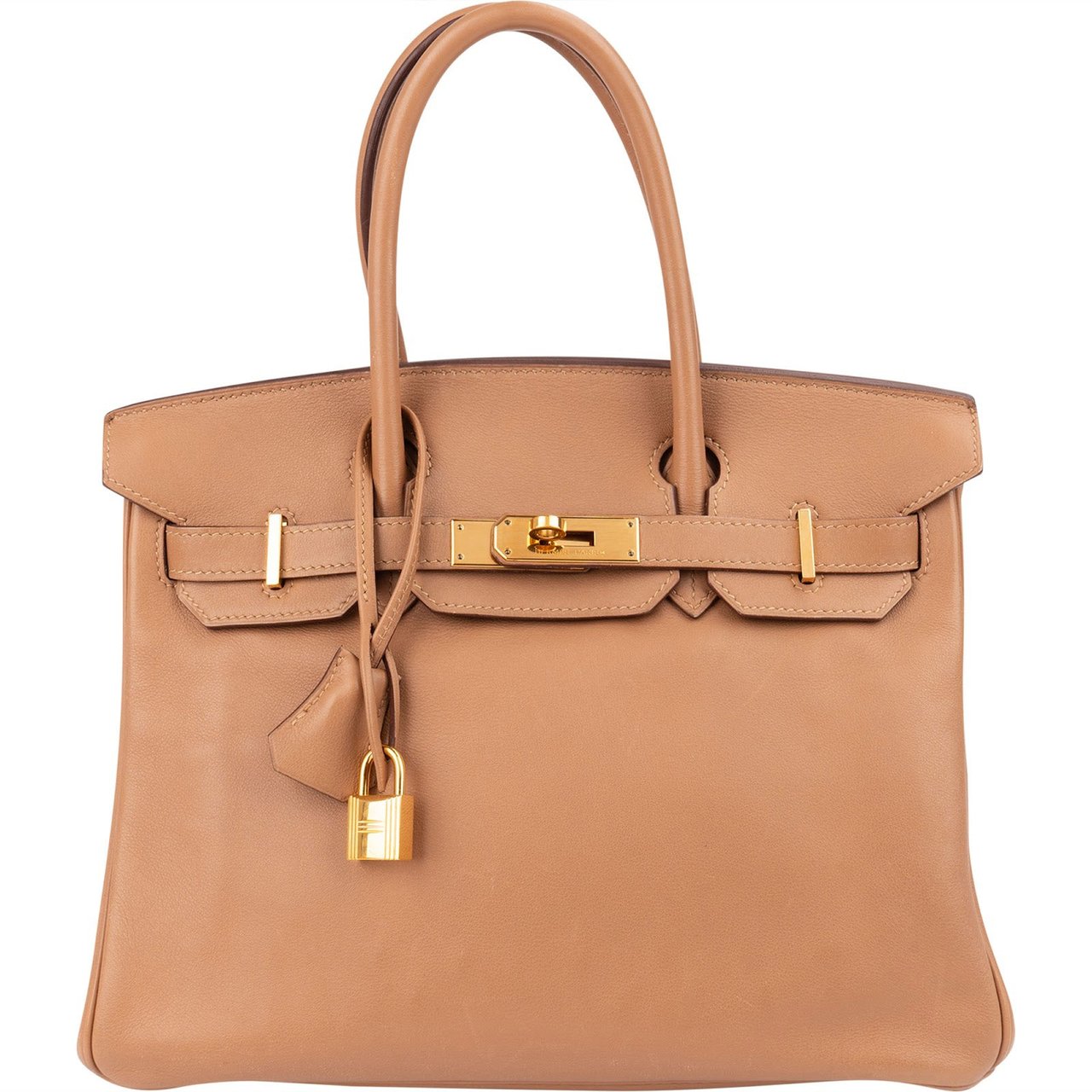 Hermès Natural Swift Leather Birkin 30 Handbag Bruin