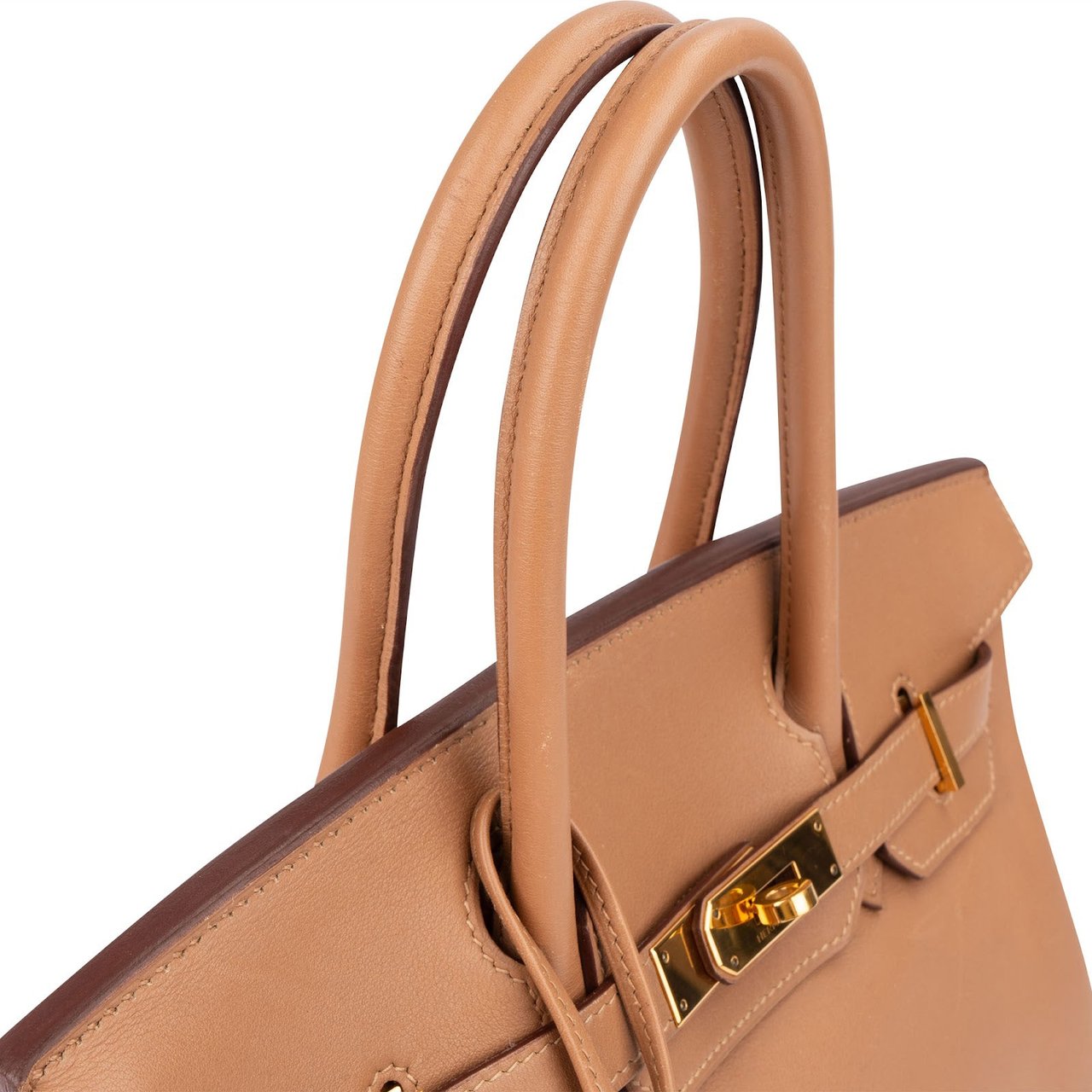 Hermès Natural Swift Leather Birkin 30 Handbag Bruin