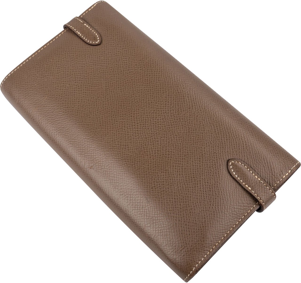 Hermès Epsom Leather Palladium Kelly Wallet Beige