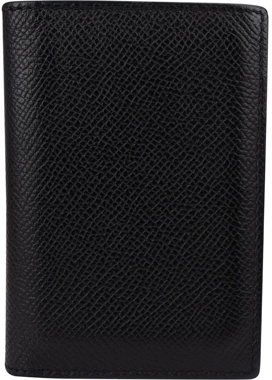 Hermès Noir Epsom Leather Card Holder Wallet Zwart