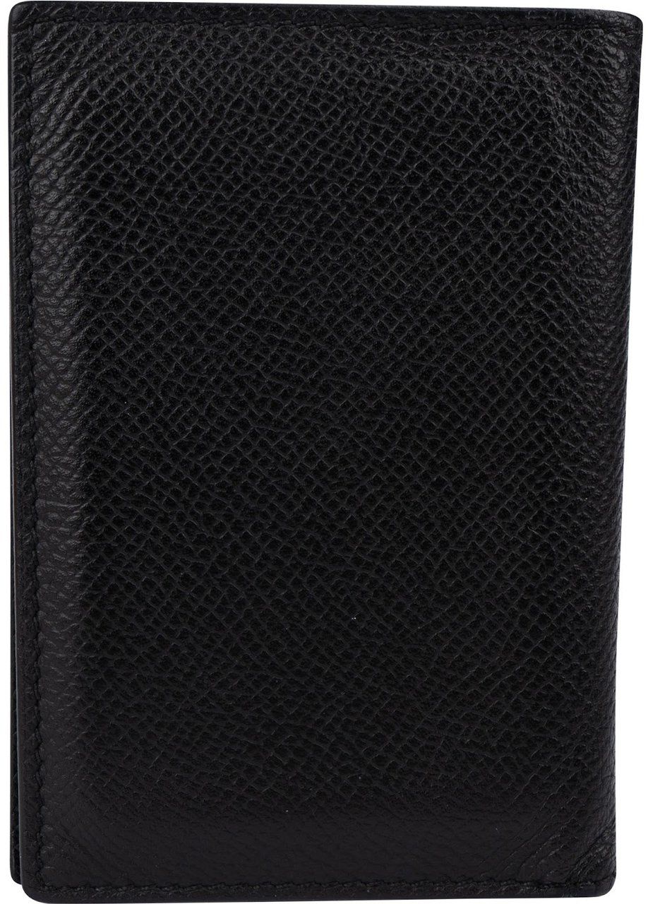 Hermès Noir Epsom Leather Card Holder Wallet Zwart