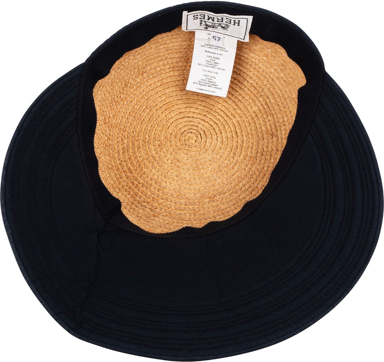 Hermès Multicolor Raffia Hat Beige