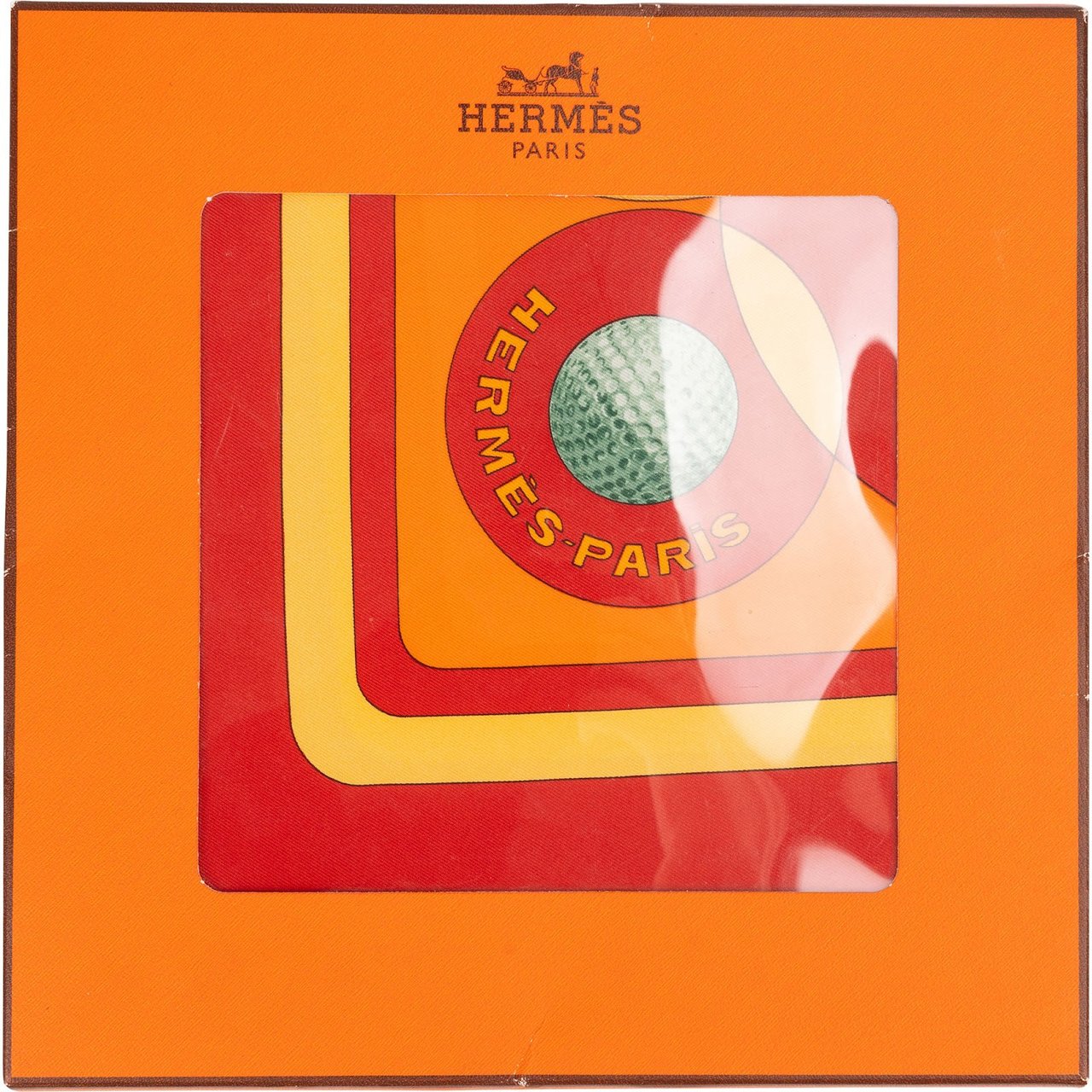 Hermès Swing Silk Carre 90 Scarf Tuch Rood