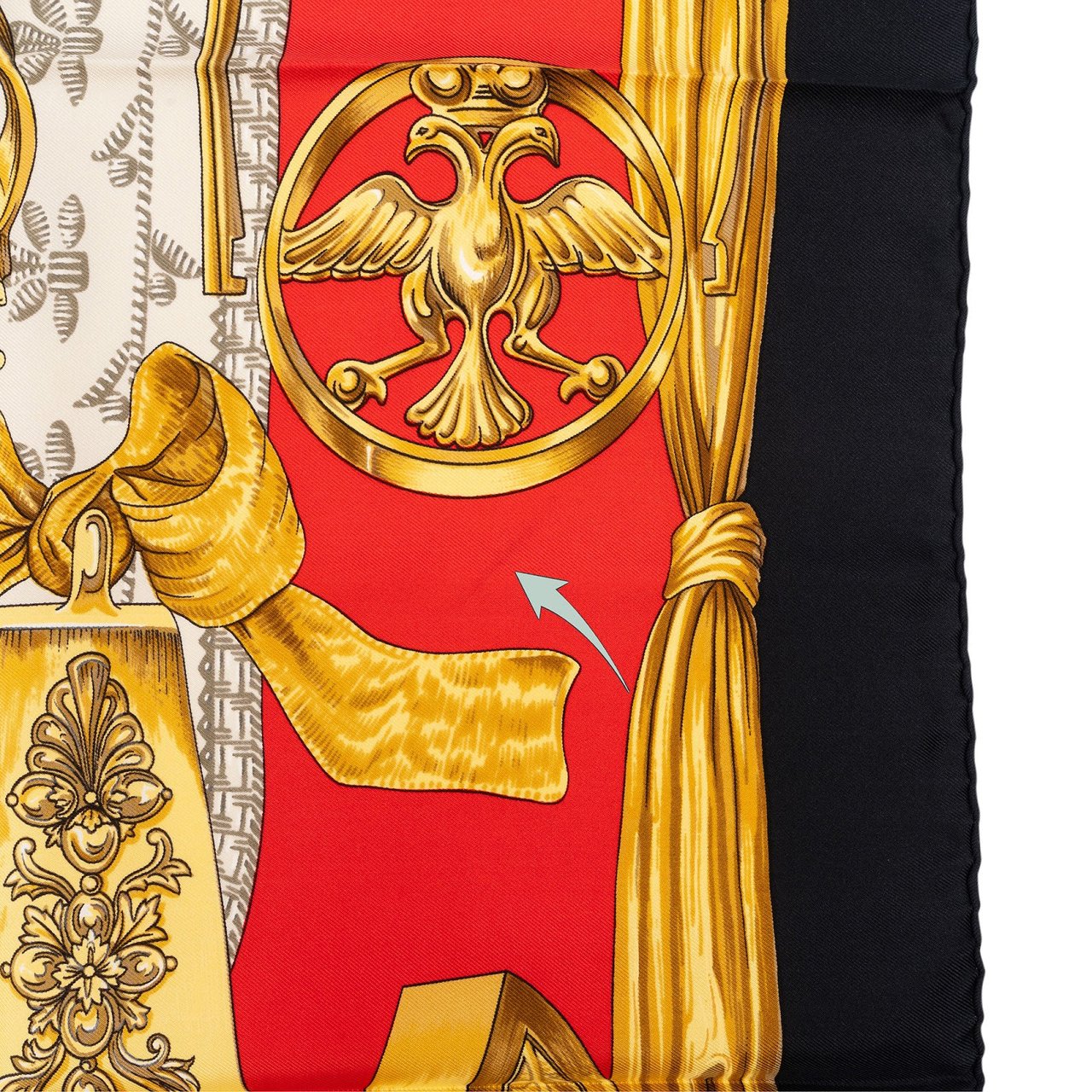 Hermès Etriers Silk 90 Scarf Tuch Zwart