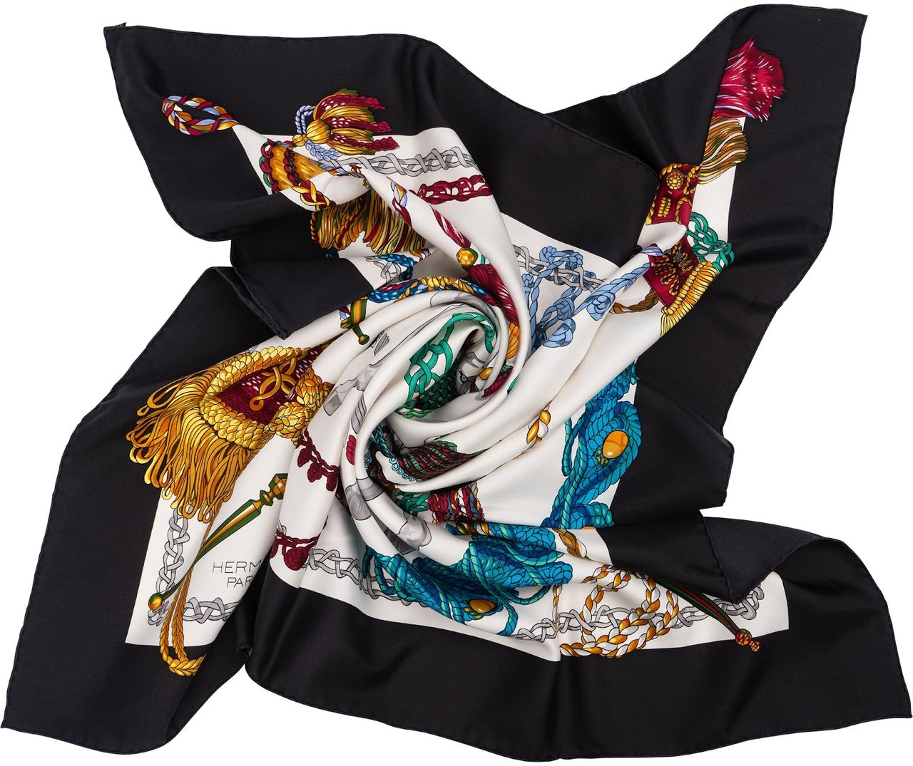 Hermès Le Timbalier Silk 90 Scarf Tuch Divers