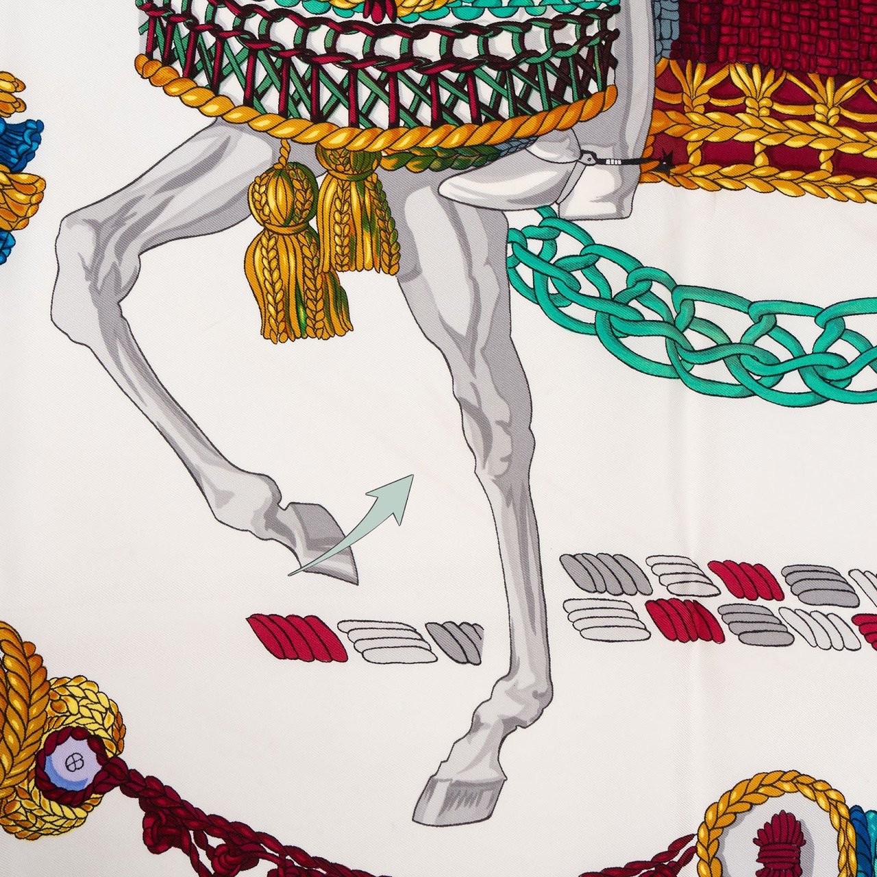 Hermès Le Timbalier Silk 90 Scarf Tuch Divers