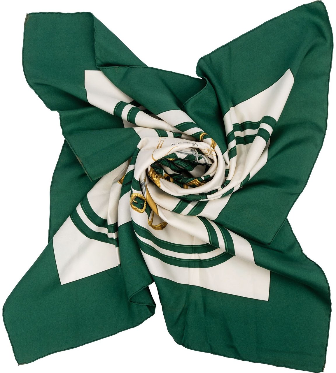 Hermès Brides de Gala Silk 90 Scarf Tuch Groen