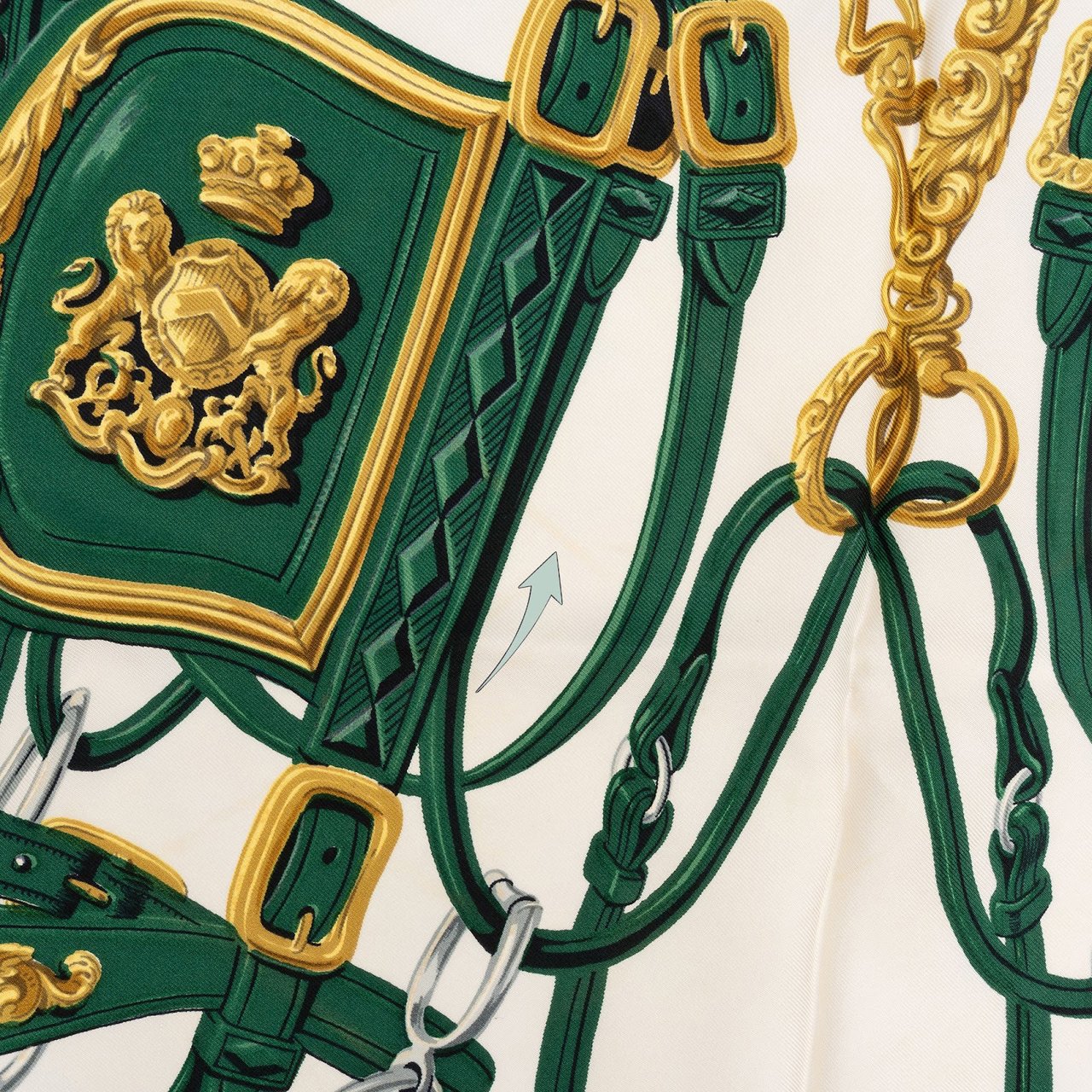 Hermès Brides de Gala Silk 90 Scarf Tuch Groen