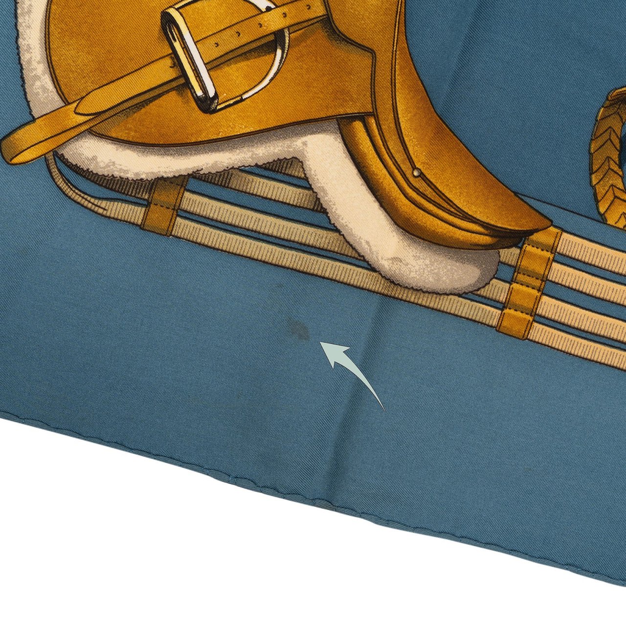 Hermès Jumping Horses Silk Carre 90 Scarf Tuch Blauw