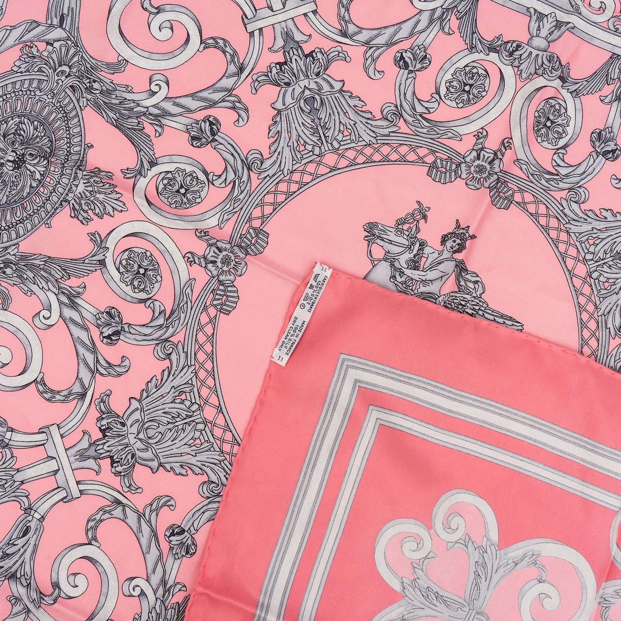 Hermès Les Tuileries Silk Carre 90 Scarf Tuch Rood