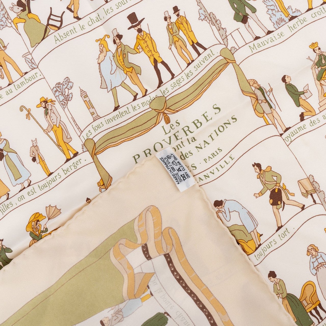 Hermès Les Proverbes Sont La Sagesse des Nations Silk Carre 40 Scarf Tuch Divers