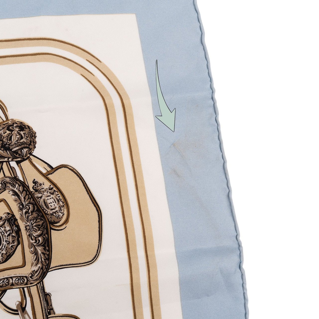 Hermès Brides de Gala Silk 40 Scarf Tuch Lichtblauw