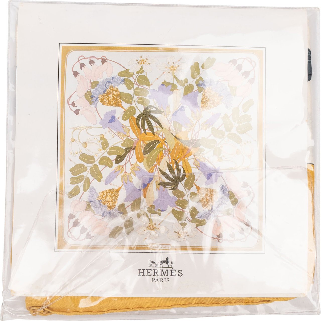 Hermès Brides de Gala Silk 90 Scarf Tuch Geel