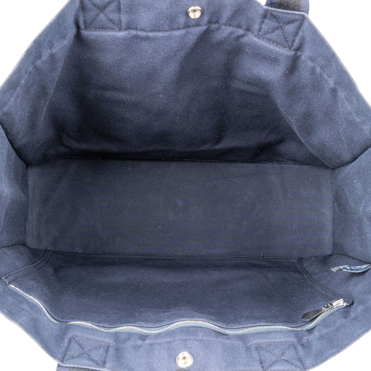 Hermès Bicolor Classic Cotton Fourre Handbag Navy