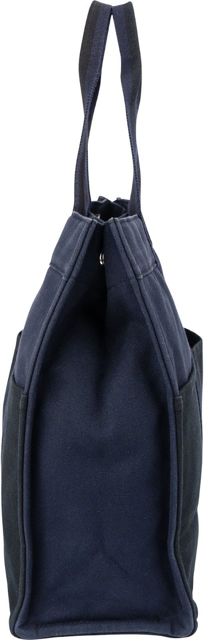 Hermès Bicolor Classic Cotton Fourre Handbag Navy