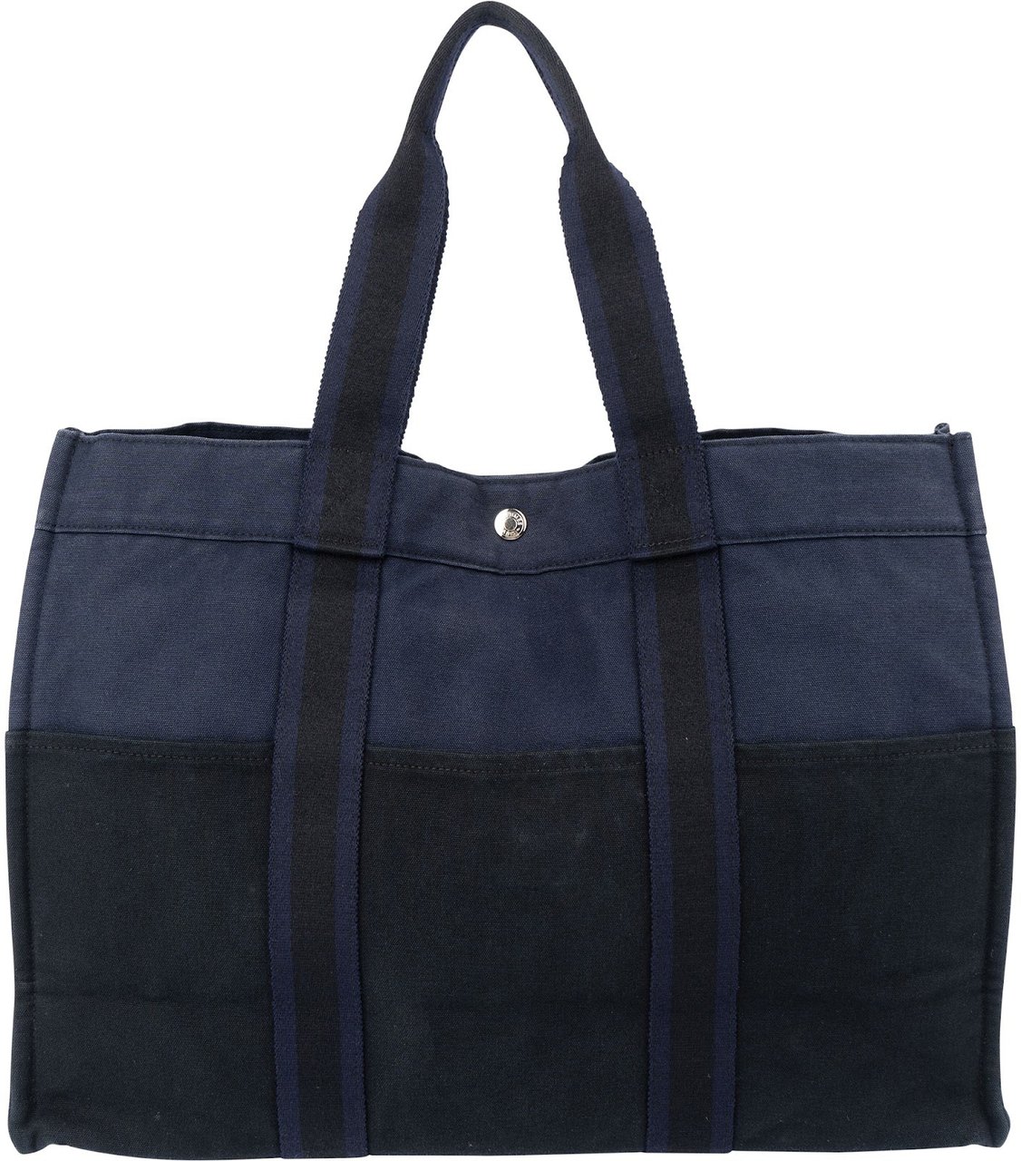 Hermès Bicolor Classic Cotton Fourre Handbag Navy