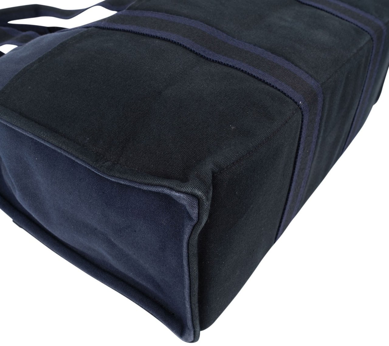 Hermès Bicolor Classic Cotton Fourre Handbag Navy