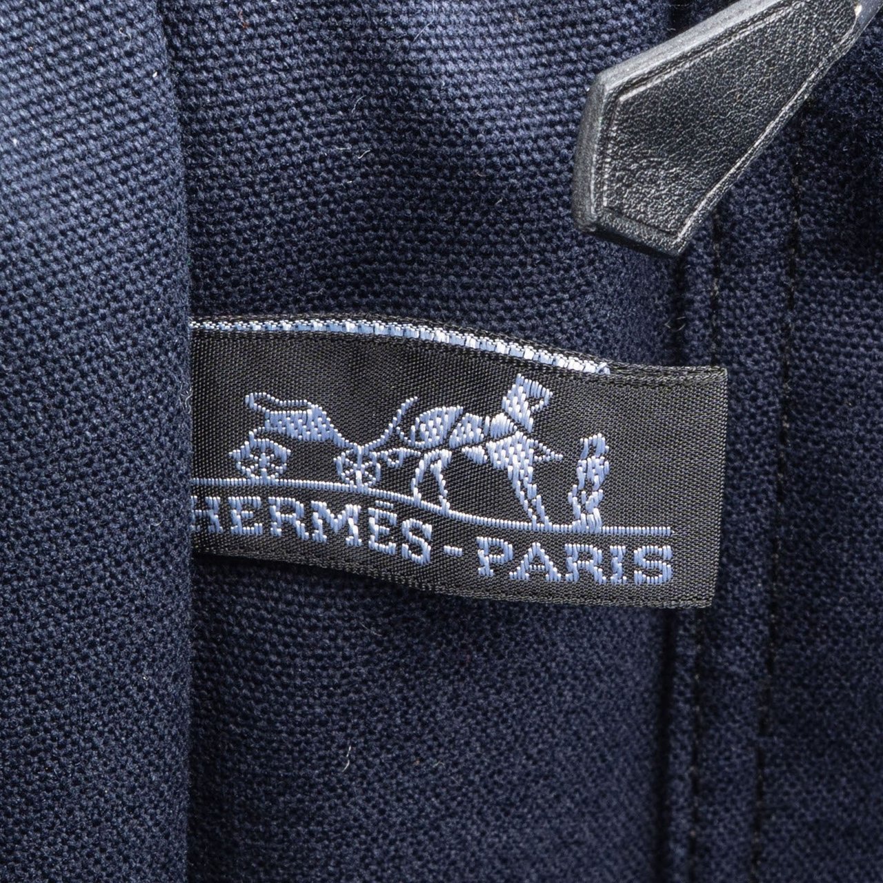Hermès Bicolor Classic Cotton Fourre Handbag Navy