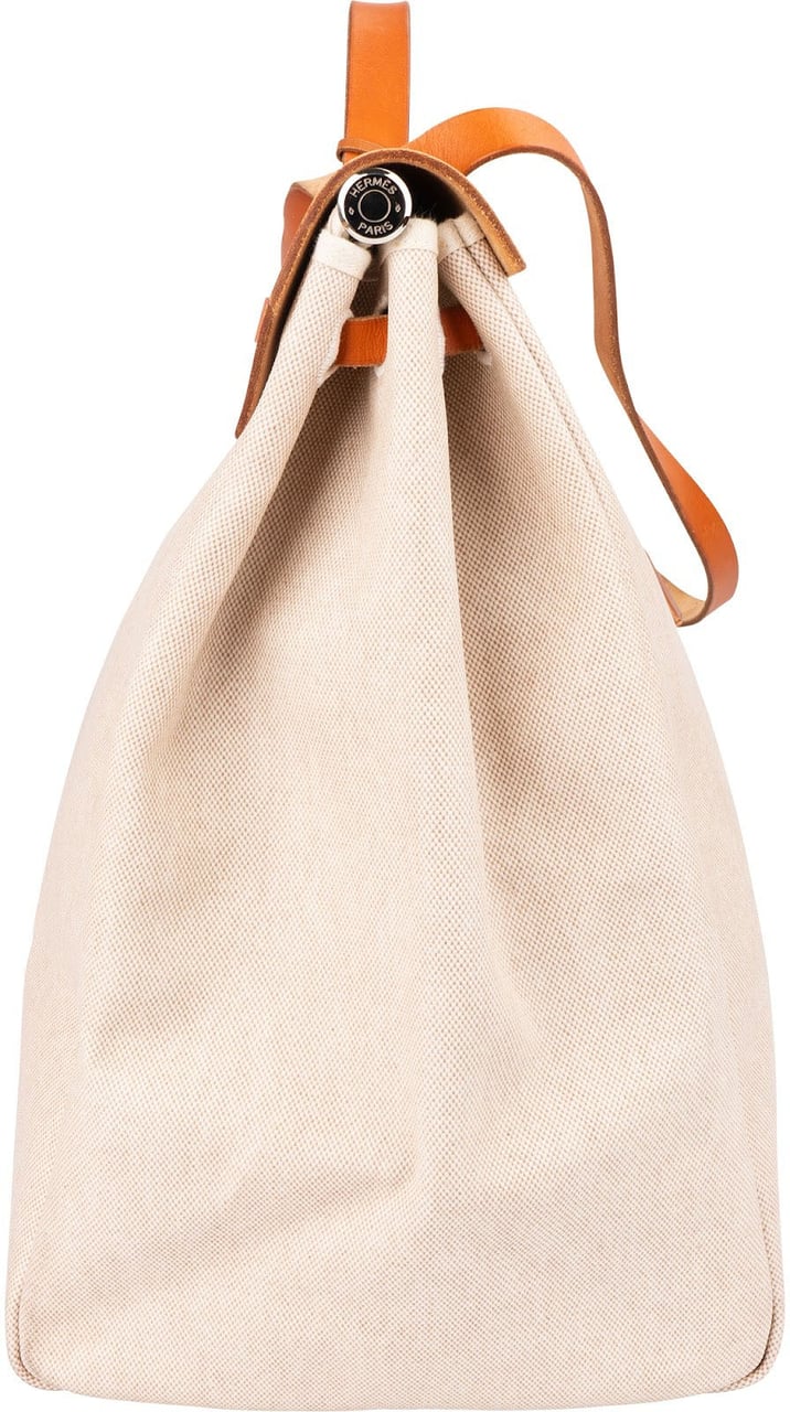 Hermès Classic Cotton Herbag 50 Shoulder Travel Bag Beige
