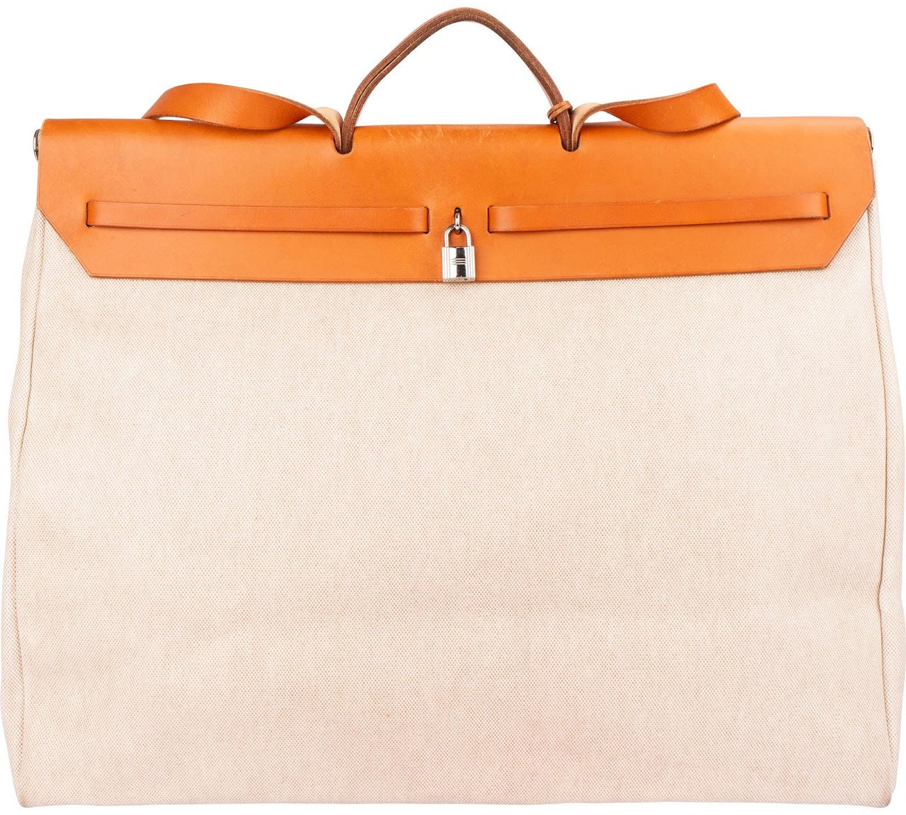 Hermès Classic Cotton Herbag 50 Shoulder Travel Bag Beige