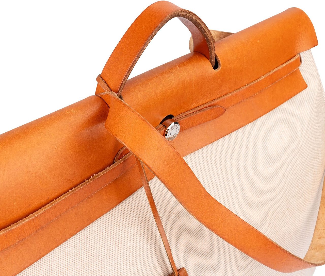 Hermès Classic Cotton Herbag 50 Shoulder Travel Bag Beige