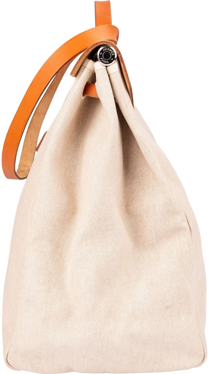 Hermès Classic Cotton Herbag 50 Shoulder Travel Bag Beige