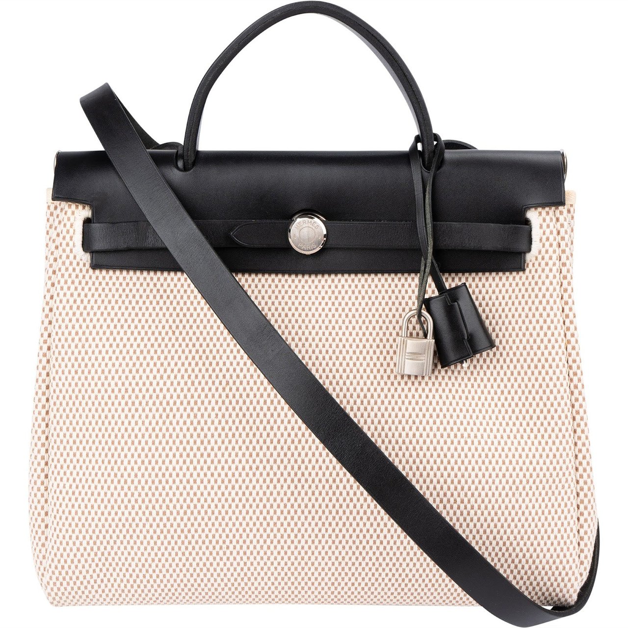 Hermès Classic Cotton Herbag 31 Shoulder Handbag Zwart