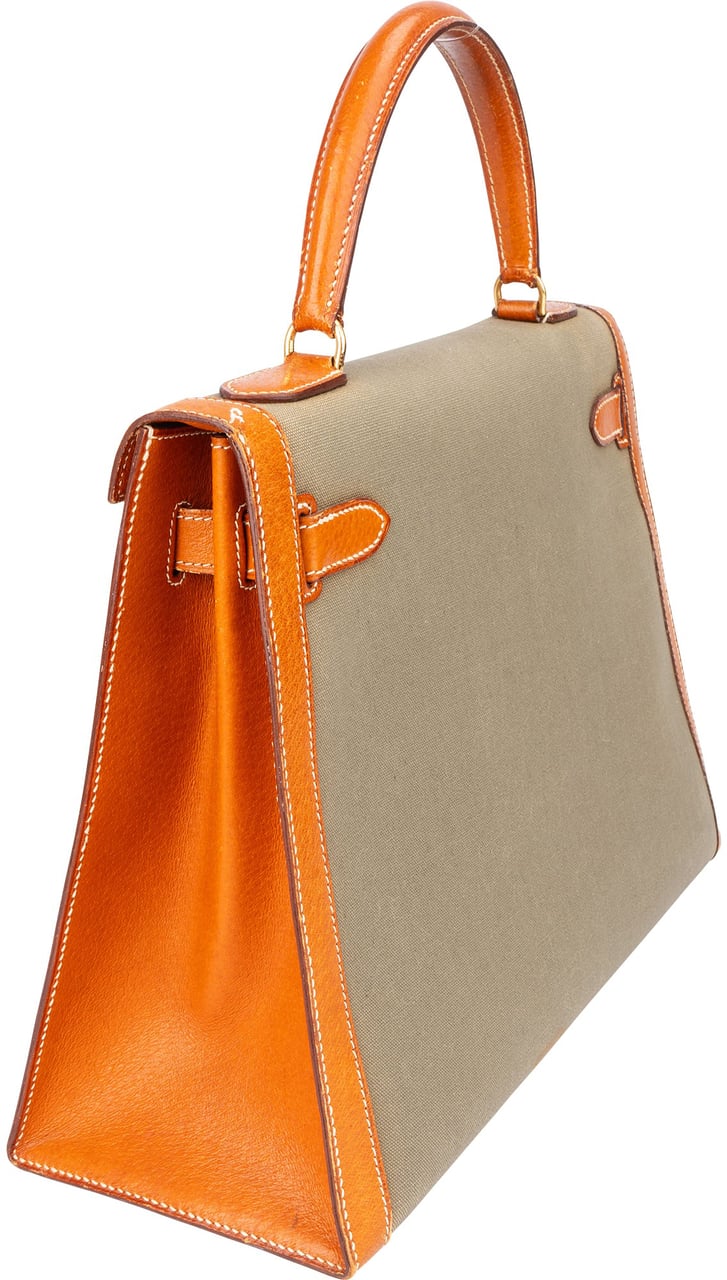 Hermès Classic Bicolor Kelly 32 Handbag Groen