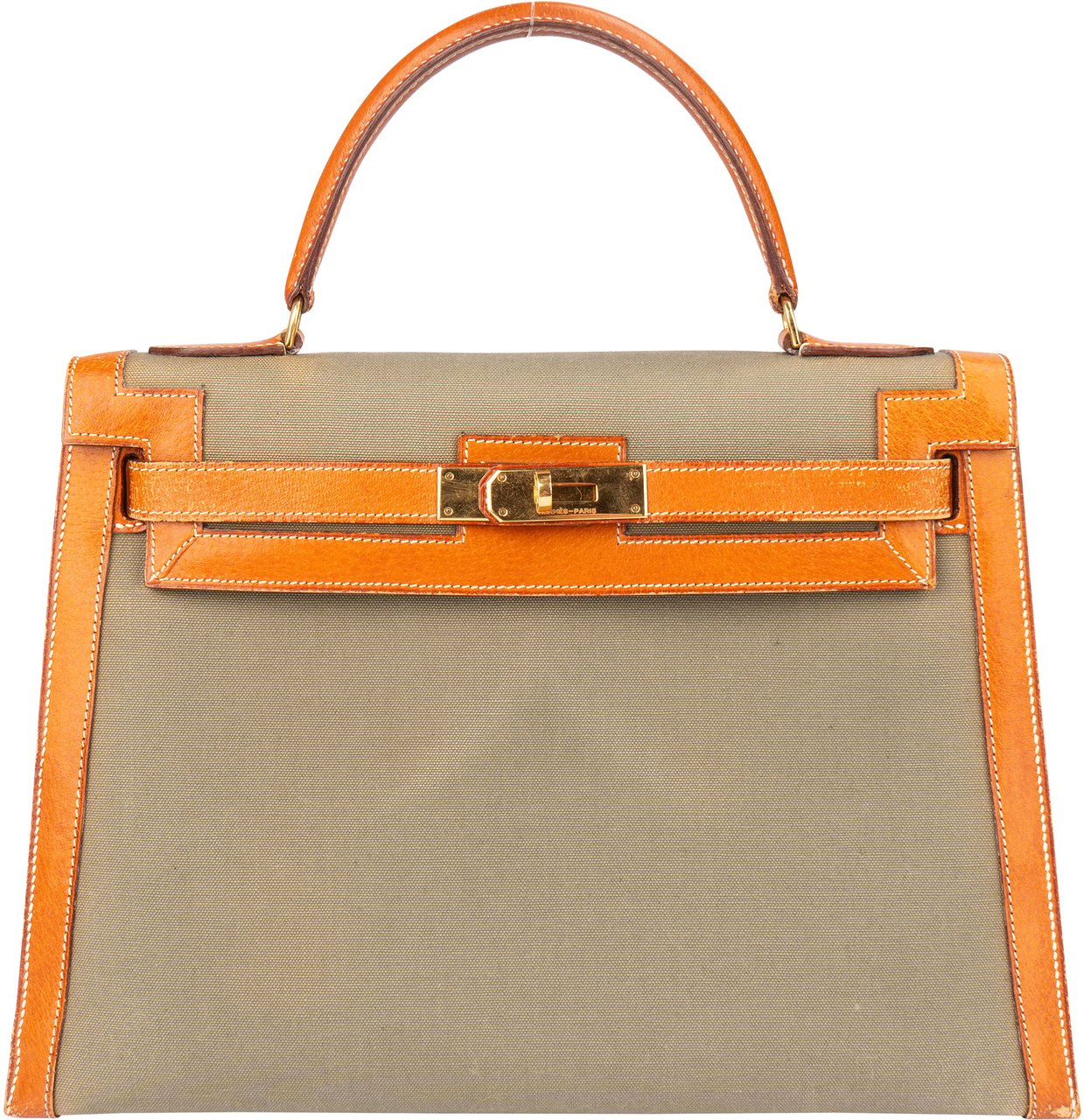 Hermès Classic Bicolor Kelly 32 Handbag Groen