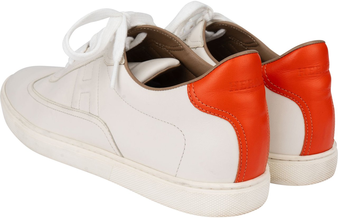 Hermès Hermès White Leather H Quicker Sneaker (41,5) Wit