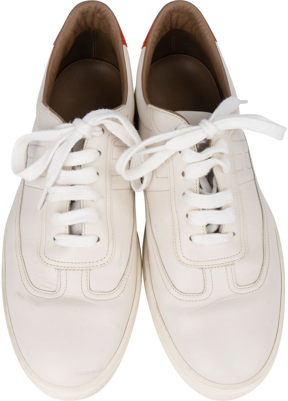 Hermès Hermès White Leather H Quicker Sneaker (41,5) Wit