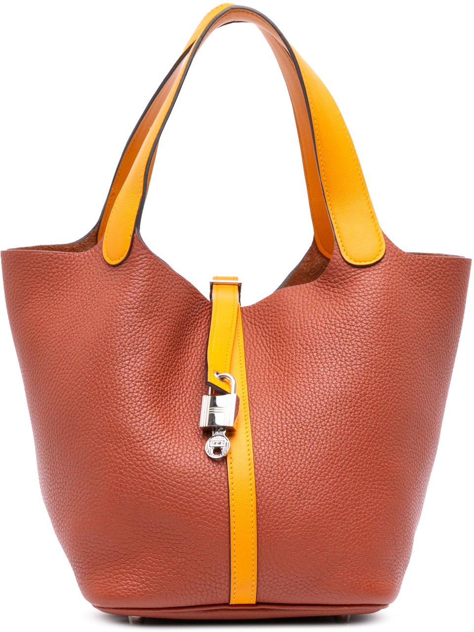 Hermès Bicolor Clemence Picotin Lock 22 Bruin