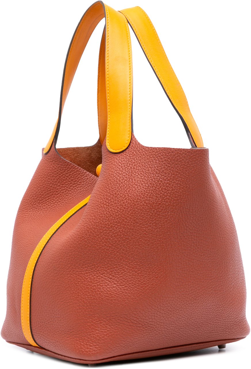 Hermès Bicolor Clemence Picotin Lock 22 Bruin