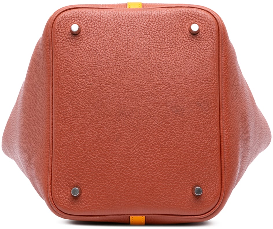 Hermès Bicolor Clemence Picotin Lock 22 Bruin