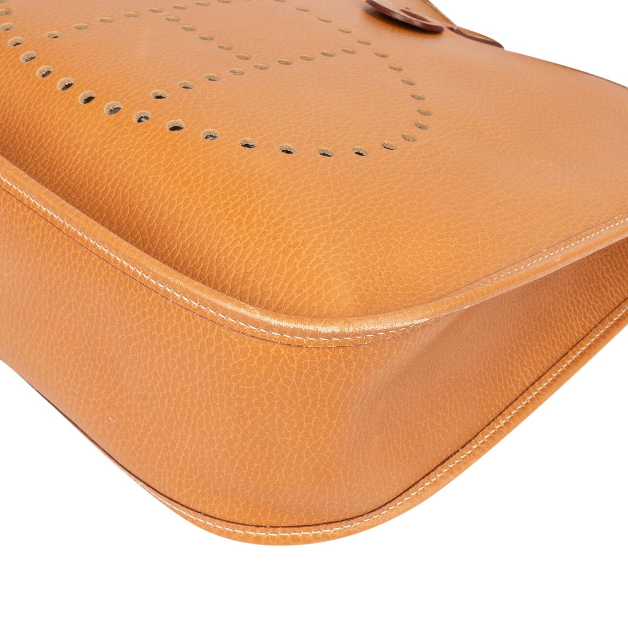 Hermès Hermès Natural Ardennes Leather Evelyne GM Crossbody Bag Bruin