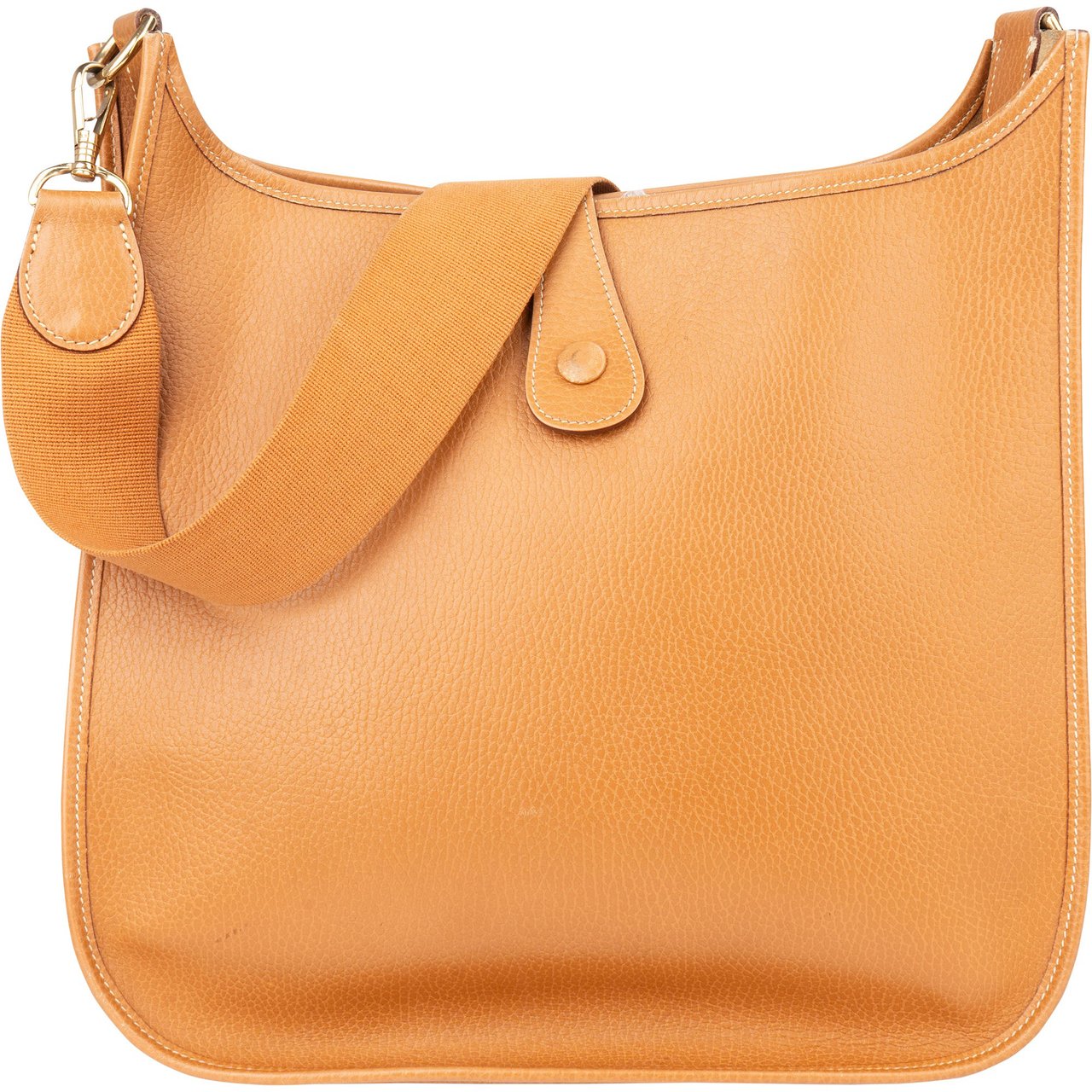 Hermès Hermès Natural Ardennes Leather Evelyne GM Crossbody Bag Bruin