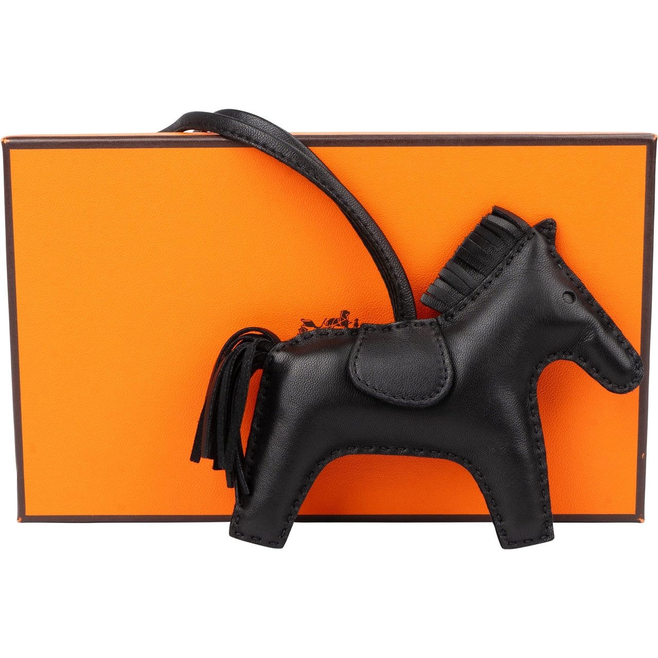Hermès Hermès Black Leather Rodeo Pendant Divers
