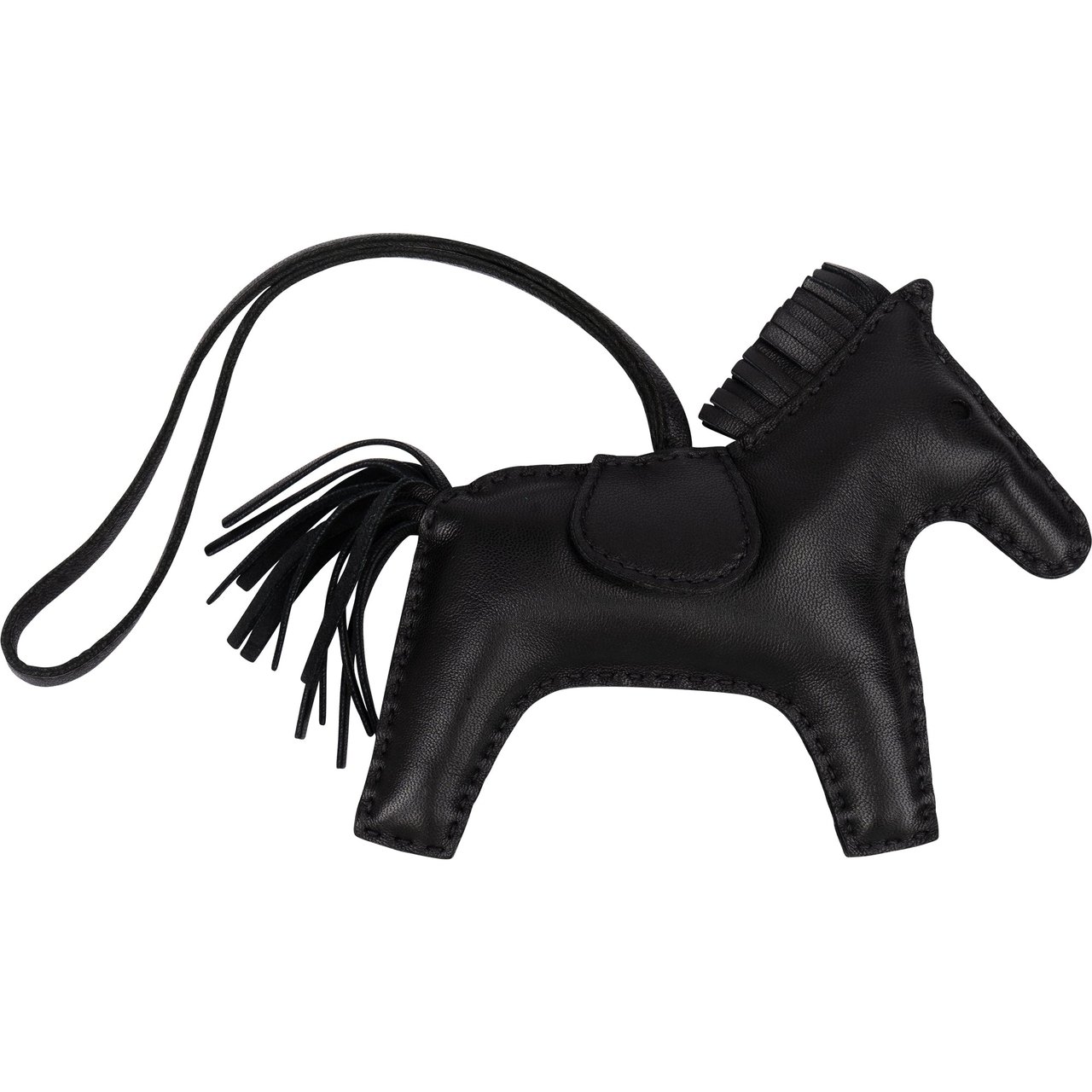 Hermès Hermès Black Leather Rodeo Pendant Divers