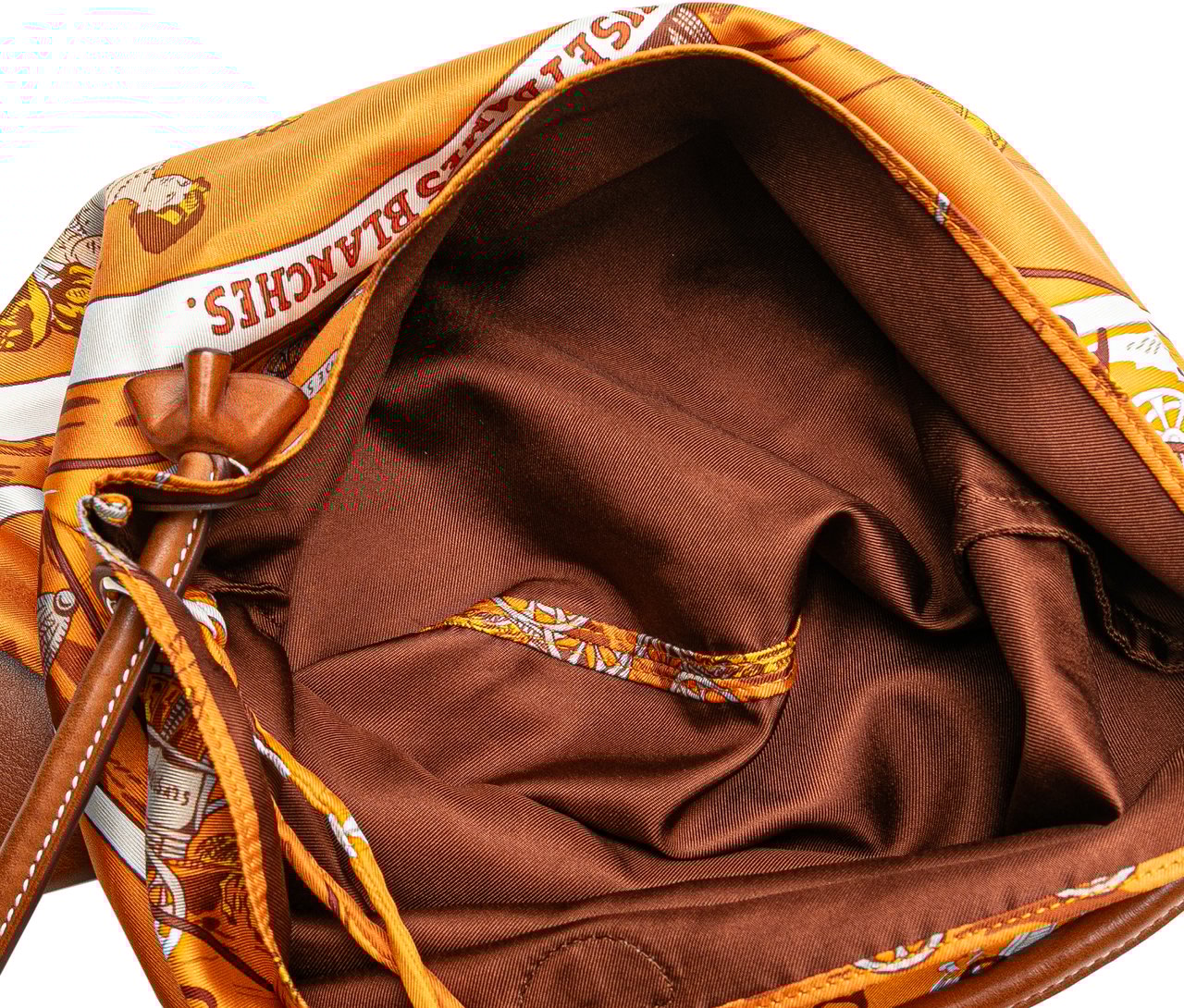 Hermès Jeu des Omnibus et Dames Blanches Silky Pop Crossbody Oranje