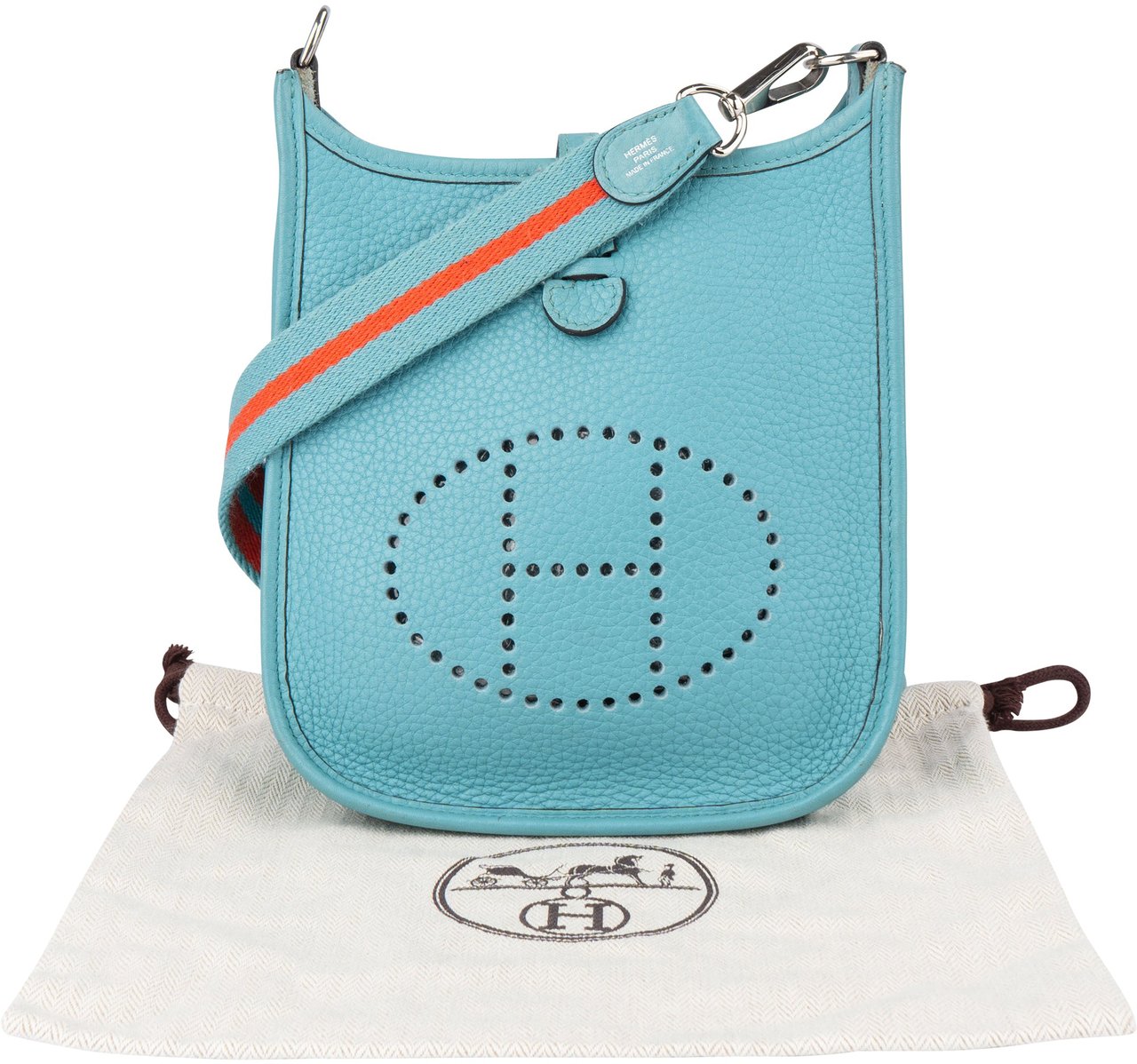 Hermès Hermès Blue Clemence Evelyne 16 Crossbody Bag Blauw