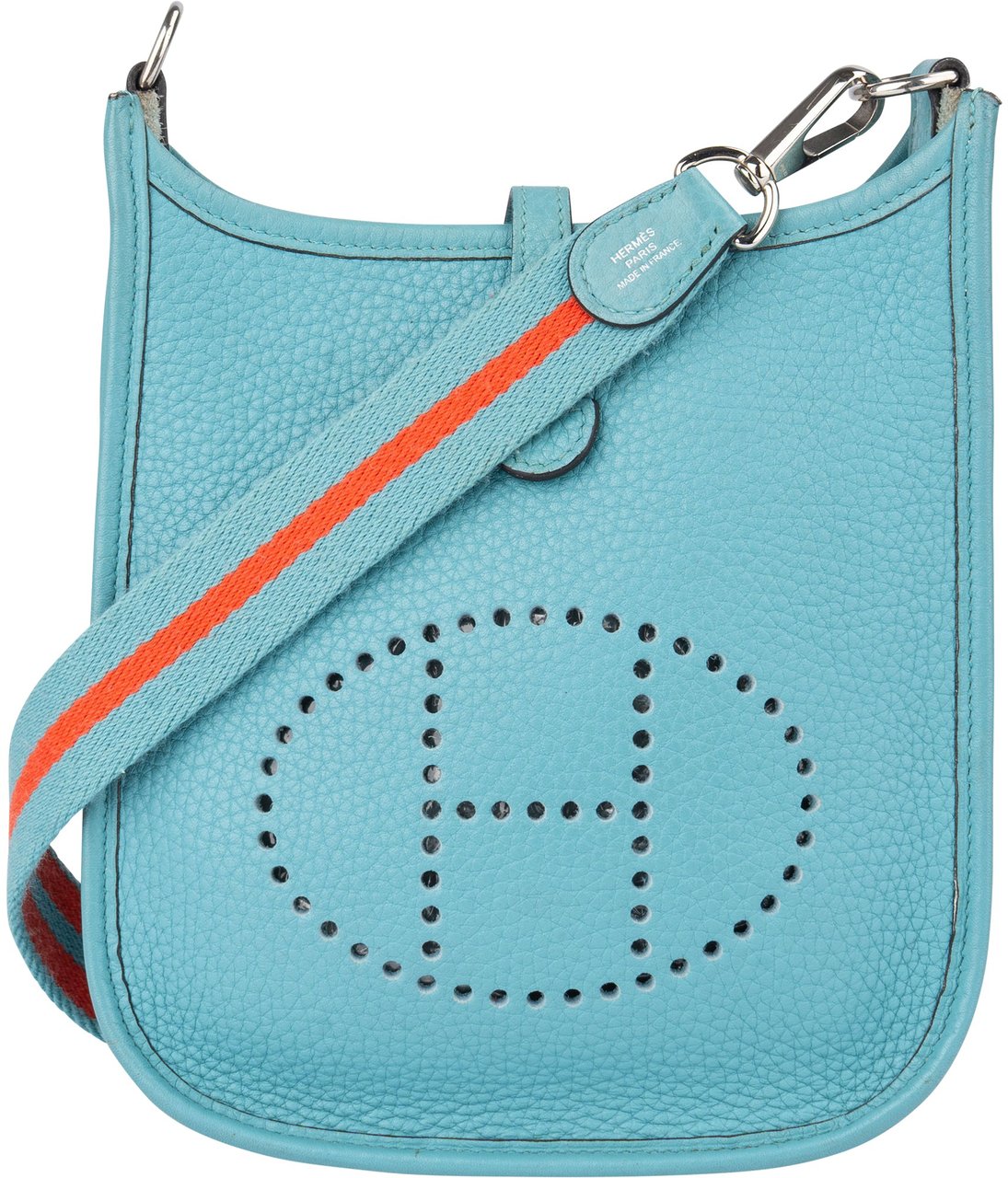 Hermès Hermès Blue Clemence Evelyne 16 Crossbody Bag Blauw