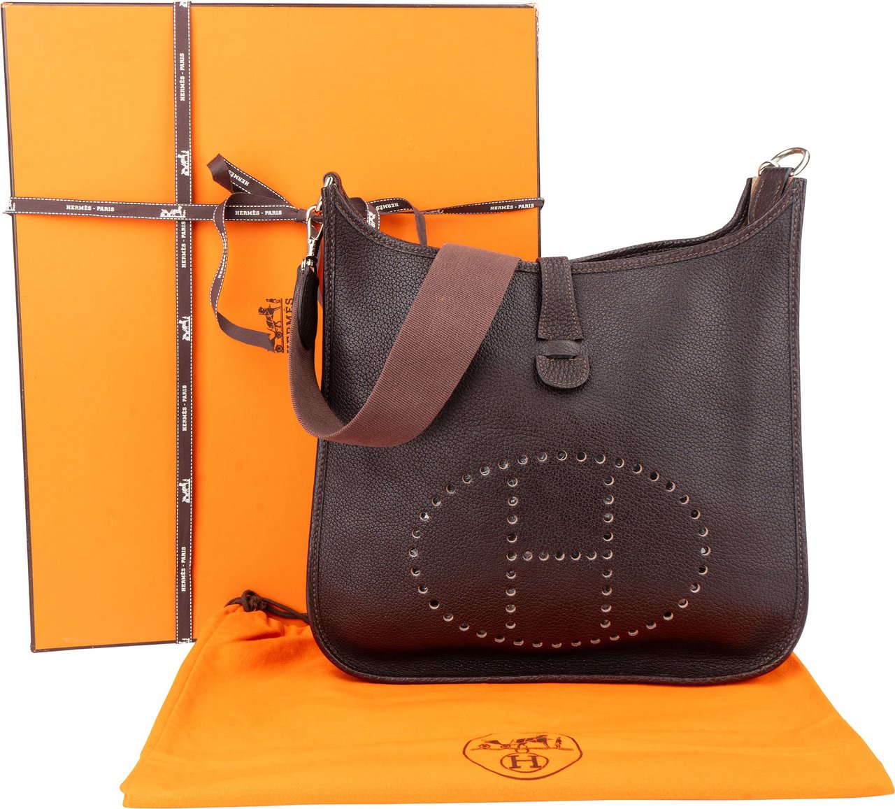Hermès Hermès Evelyne GM Togo Leather Shoulder Bag Divers