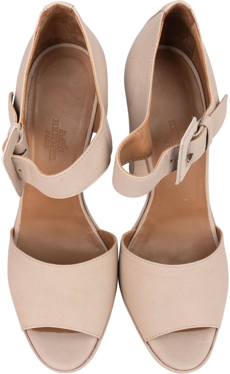 Hermès Hermès Gris Leather Heels (37) Divers