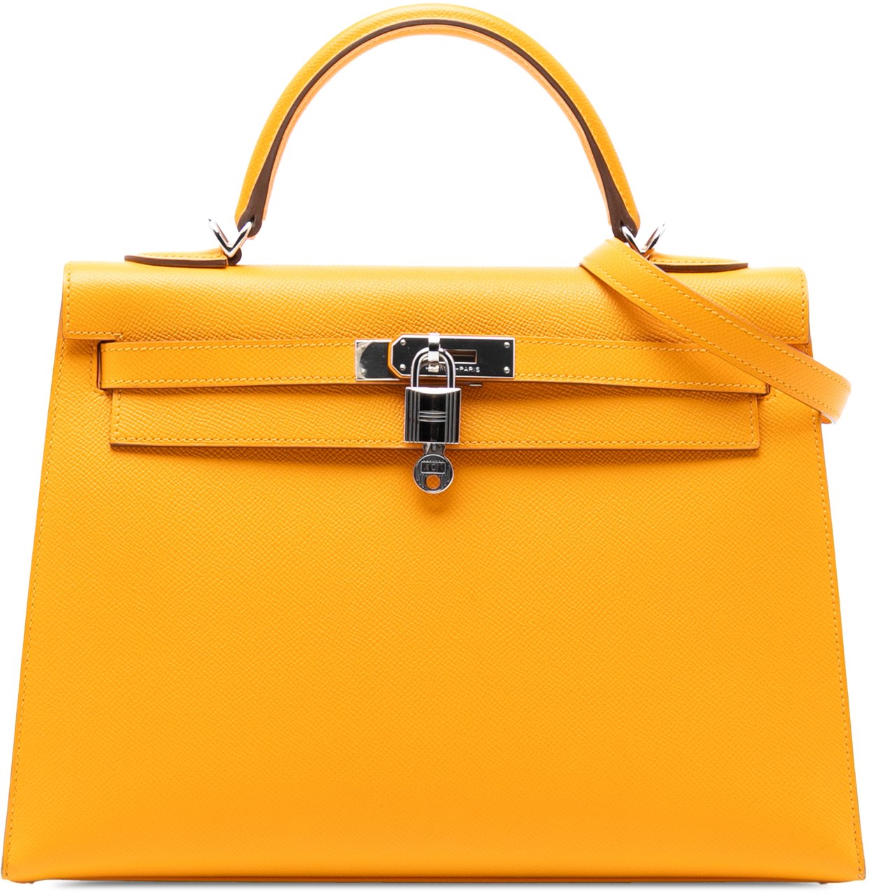 Hermès Epsom Kelly II Sellier 32 Geel