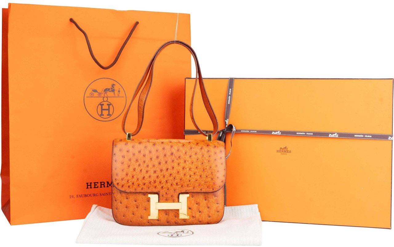 Hermès Hermes Ostrich Constance 23 Shoulder Bag Divers